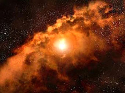 Галактика MS0735.6+7421 - знаменитая мощным выбросом плазмы